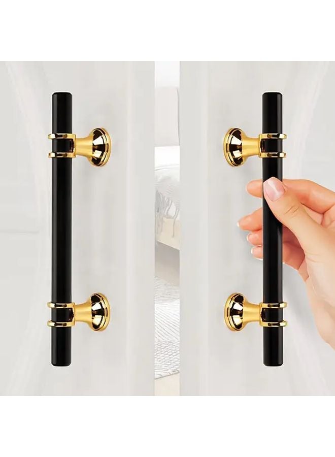10Pcs Black Gold Stainless Steel Cabinet Handles 160mm Hole Spacing With Screws - Image 5